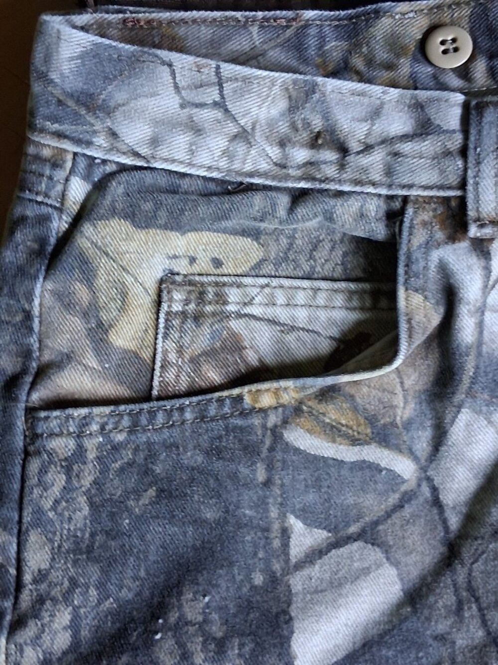 Men's Wrangler Pro Gear Camo Brush Guard Hunting Pants 36X30 Realtree Hardwoods - Picture 9 of 14